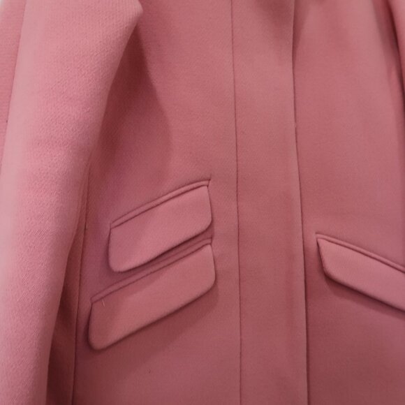 J. Crew Women Wool Coat 4 Italian Stadium Cloth Nello Gori Light Pink Cocoon - Picture 3 of 10